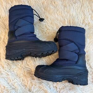 Kids Navy Winter Boots